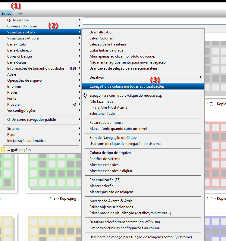 Exibir o cabeçalho da coluna em todas as visualizações no File Explorer